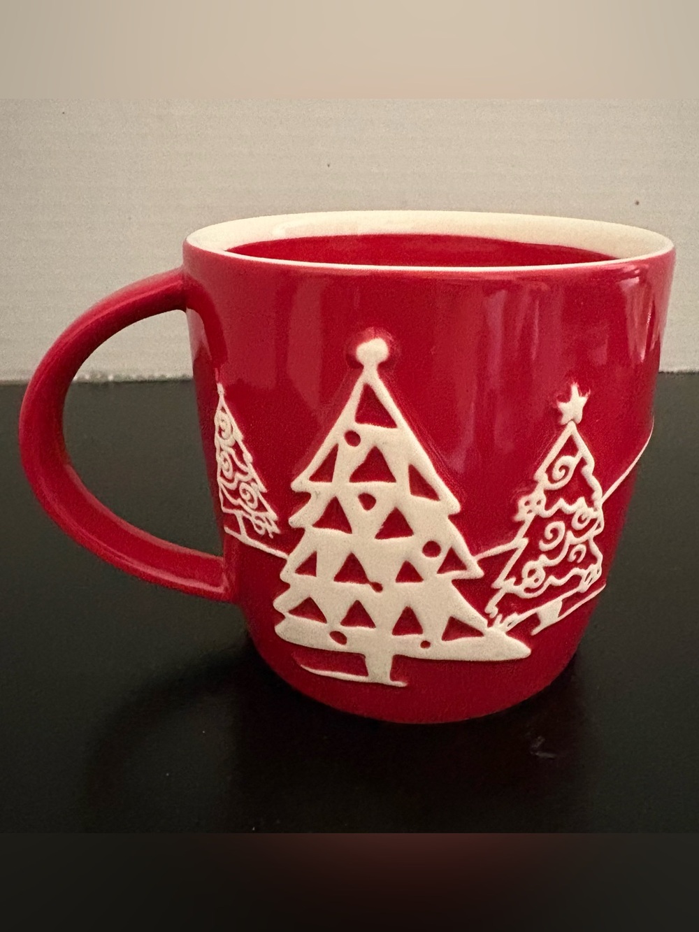 Starbucks Red and White Holiday Tree Mug